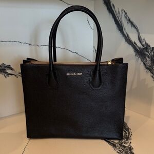 Michael Kors Black Pebbled Leather Tote